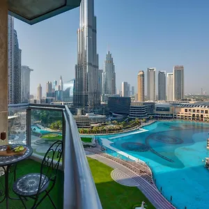 شقة Durrani Homes - Luxe Living With Burj Khalifa And Fountain View - Third Without Partition, دبي